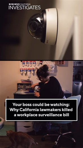 CBS News Sacramento on Instagram: "Do you ever feel like someone’s watching you? Well, you might be right, and it might be your boss. CBS News California Investigates correspondent Julie Watts looked into why state lawmakers killed a bill that would have limited workplace surveillance when you’re off the clock and in private places. #california #cbsnews #workplace #surveillance #bill"
