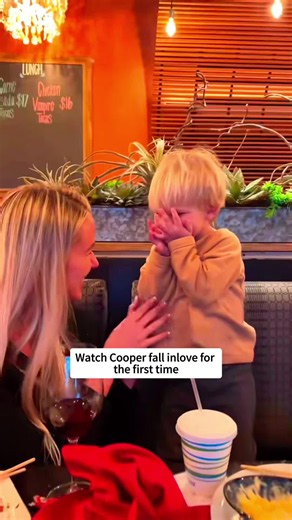 When the kid sees their crush.👀🥰#cutekids#kidsreaction#familylove#viral