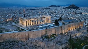 Night View Ancient Acropolis Athens Classic Stock Footage Video (100% Royalty-free) 1099018341 | Shutterstock