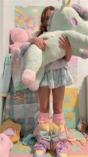 pastel ★彡 | I love my huge unicorn stuffie ≧ᴗ≦ ☆彡 (˶^ ᵕ ^˶) comments + story shares = ♡♡♡ #harajuku #yumekawaii #yumekawa #fairykei #kawaii... | Instagram