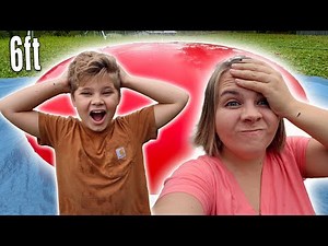 TRY NOT To POP A GIANT 6FT WATER BALLOON!
