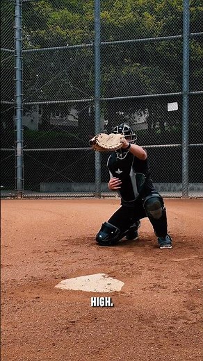 How to Pre-Pitch when Calling a High Pitch 💯 #baseball #softball #catcherdrills
