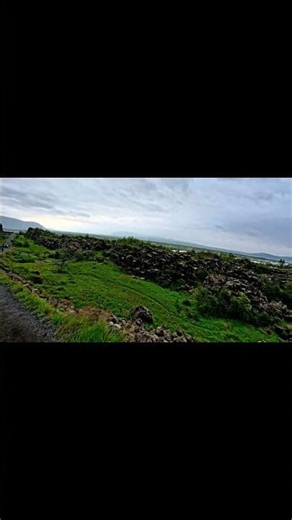 Walk between tectonic plates in Almannagja Gorge at Þingvellir National Park