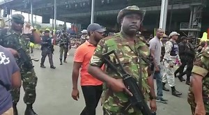CoP Gary Griffith & National Security Minister Stuart Young cross the stage with Lost Tribe. #Carnival2020 #TTNewsday Video by Jeff K Mayers. | Trinidad and Tobago Newsday