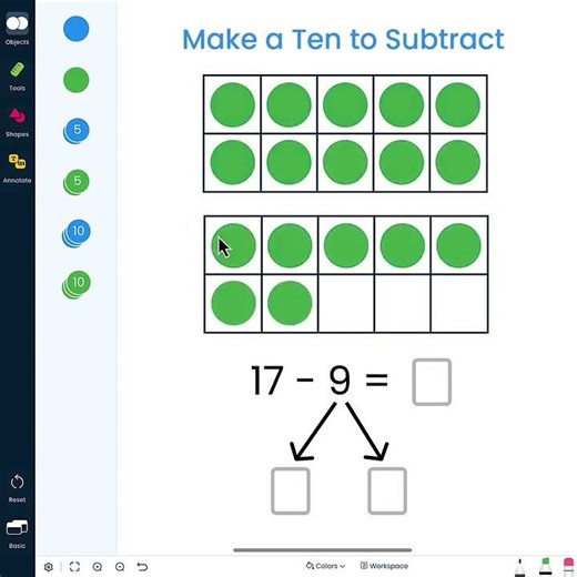"Making a Ten to Subtract" Is a Powerful Strategy to Help Students Visualize Subtraction Facts!
