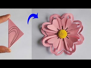 How to Make a Beautiful 3D Heart Petal Flower | Easy Paper Flower Tutorial