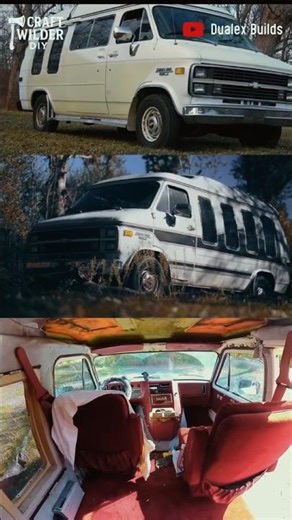 You won't believe the interior of this old Van! 🤯 #diy #vanlife #restoration #tinyhome