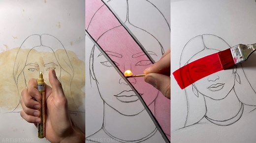 Stained Art with Painting and Coffee! 🎨✨☕️ Satisfying Techniques from ARTISTOMG 🤩 | Artist Oh My God