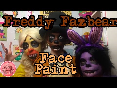 FNAF Freddy Fazbear Face Paint Makeup Tutorial