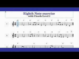How to play eighth notes on piano with chords/lesson tutorial