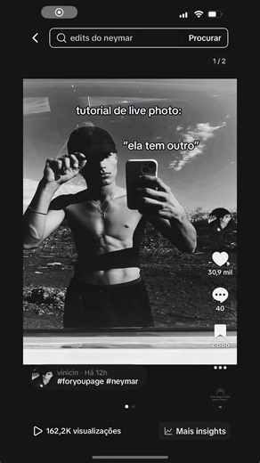 tutorial simples Live Photo! pesquisa o vídeo, clique em compartilhar e depois em Live Photo! #neymar #livephoto #foryoupage