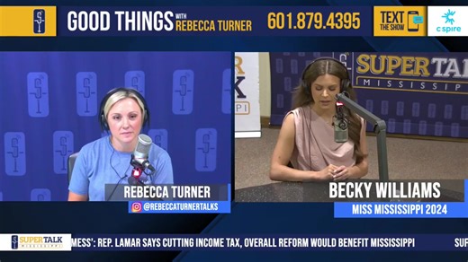 👑🎤 Miss Mississippi 2024 Becky Williams rocked the SuperTalk Studio with Rebecca Turner! 🌟 Catch up on her inspiring journey from winning the crown to representing Mississippi and gearing up for Miss America! | SuperTalk Mississippi