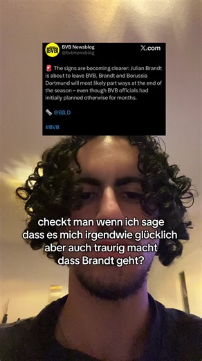 Irgendwie ist das ein Dilemma, Brandt ist so lange da und hat nie zu 100% abrufen können was in ihm steckt, trotzdem hatte man seine schöne Zeit mit ihm #brandt #bvb #bvb09 #borussiadortmund #dortmund