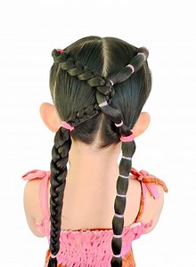 Hairstyle idea for everyday ✨🩷❤️🩷🩷🎀 #hairstyletutorial | Little Vianney Marie