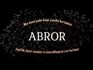Abror ismiga video