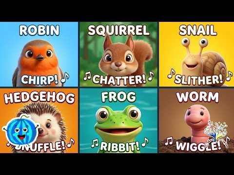 The Animal Sounds Song! | Squirrel, Snail, Hedgehog, & More | Simple EduFam Learning