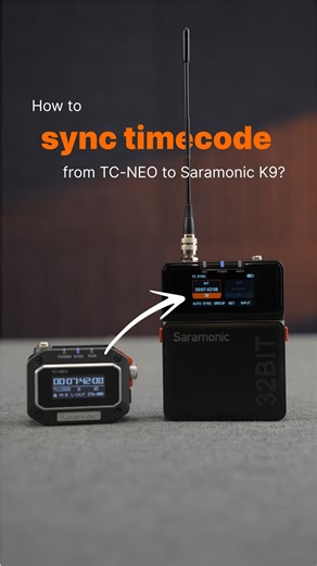 You may sync timecode from TC-NEO to Saramonic K9 via Bluetooth, Saramonic System app, and timecode cables. Get the full picture of TC-NEO: https://saramonic.org/TCNEOSocial and Saramonic K9: https://saramonic.org/K9social #saramonick9 #tcneo #timecodegenerator | Saramonic Global