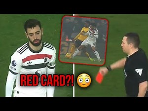 Bruno Fernandes Red Card vs Wolves 👀 Was it REALLY a Red Card?
