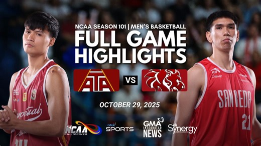 9.2K views · 80 reactions | Perpetual vs. San Beda (Men's Basketball Highlights)  The Perpetual Altas escaped with a triple-overtime win against the San Beda Red Lions in the #NCAASeason101 men's basketball tournament! Watch the highlights of the game here. Catch the games LIVE on GTV and Heart of Asia (HOA), or via livestream on NCAA Philippines and GMA Sports' YouTube accounts! #BuildingGreatness #GMASports | GMA Sports PH | Facebook