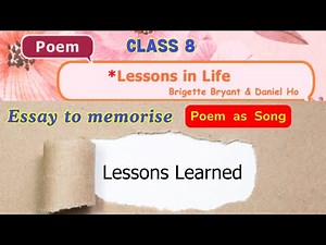 Lessons in Life Poem as Song | 8th std memory poem as song | EnglishMissYT