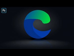 Easily Design Microsoft Edge Logo | Photoshop Logo Design Tutorial
