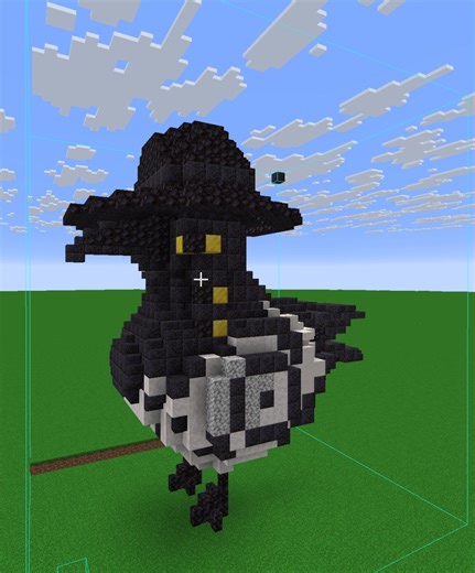 Minecraft Schematic Sussie Magpie Bird from K-Pop Demon Hunters by ChaoticCraftee | abfielder.com