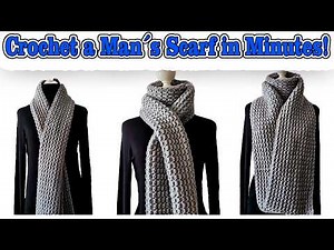 Crochet a Men’s Scarf in Minutes! Easy and Stylish DIY Tutorial