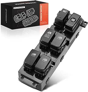 A-Premium Front Left Driver Side Power Window Switch | Compatible with Hyundai Santa Fe, 2007 2008 2009 2010 2011