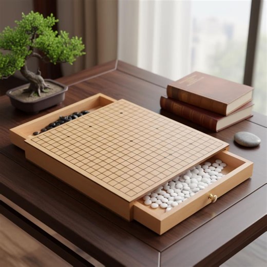 Traditional Go Game Set | Wooden Weiqi Board With Drawers | Classic Strategy Game for Adults - Etsy UK