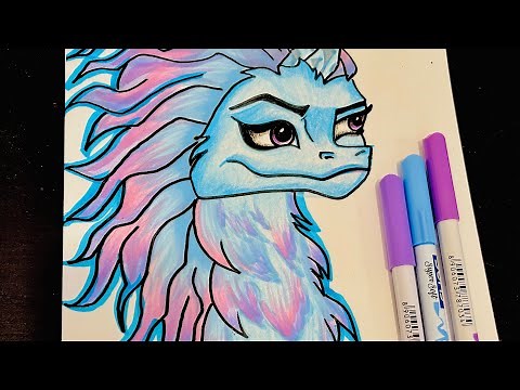 How to draw raya the dragon