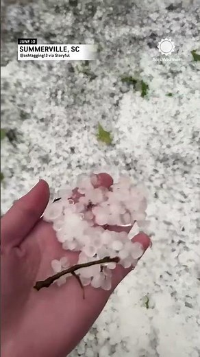 Deep Hail in South Carolina "Looks like Dippin' Dots"