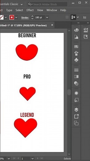 Tips for Creating a Perfect Love Design in Illustrator ❤️ | Easy Tutorial #shorts