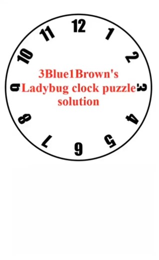 Answer to ‪@3blue1brown‬'s Ladybug Clock Puzzle - Part 1