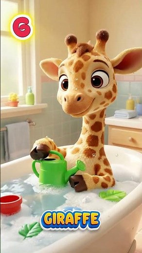 E F G H Elephant Fox Giraffe Hippo | Engineer Firefighter Gardener Helper | ABC Job Song 🛁🚿