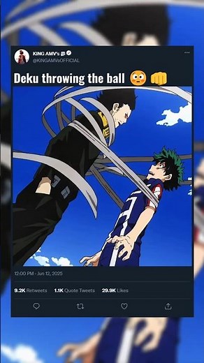 Deku throwing the ball 😳👊 | #myheroacademia #animeedit #mangaedit #video #allmight #deku