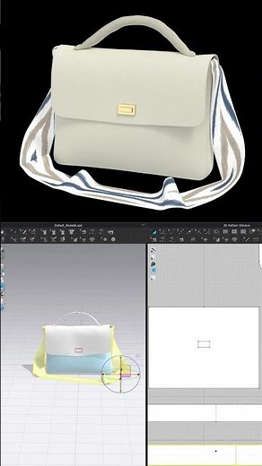 How to create a BAG in Marvelous Designer #shots #realtime #3d #3dcloth