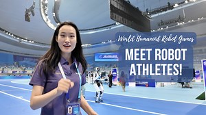 Robot athletes take center stage at Beijing's 'Ice Ribbon'
