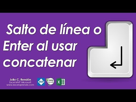 Salto de línea o Enter al usar concatenar en Excel | Excel Aprende