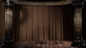 stage curtain with light and shadow