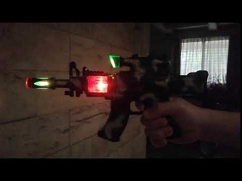 Camouflage Toy Gun with Flashing Lights and Sound Battery Operated