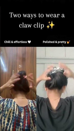 How to Style a Claw Clip Bun in 2 ways|Easy #bunhairstyle #clawcliphairstyle #millionviews