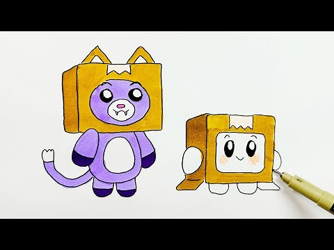 How to Draw Foxy and Boxy From Lankybox