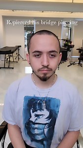 17K views · 124 reactions | Here's a bridge piercing I repierced. Fun...