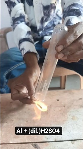 Al + (dil.) H2SO4 #science #chemistry #experiment