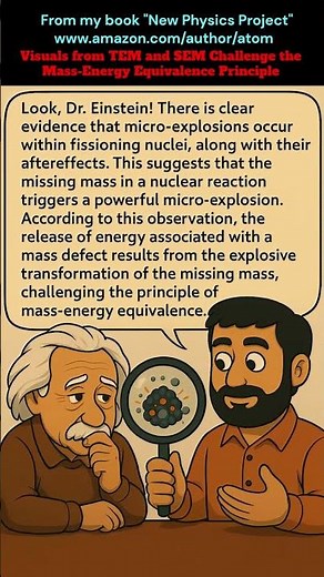 TEM and SEM Visuals Challenge the Validity of the Mass-Energy Equivalence Principle