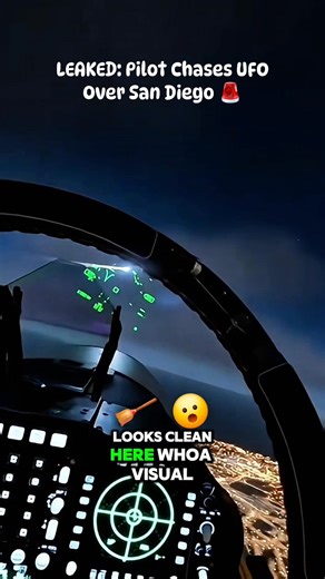 A jaw-dropping clip, allegedly captured inside a U.S. fighter jet, shows a pilot tracking an unidentified object over San Diego last night. Experts are amazed by the radar patterns—could this be evidence of non-human technology? 👽 Please note: This video contains AI-generated footage created for entertainment purposes only and is not actual military or government footage. Viewer discretion is advised. Watch now before it gets taken down. #aigenerated #UFO #PilotFootage #SanDiego #LeakedVideo #A