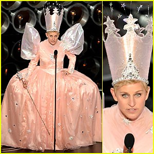 Ellen DeGeneres is Wizard of Oz’s Glinda at Oscars 2014 (Video)