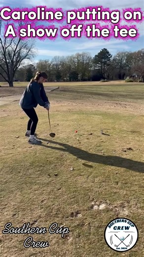 @carolinecook putting on a show off the tee @Southern Cup Crew #golfgirl #golf #southerncupcrew #golfswing #ladygolfer