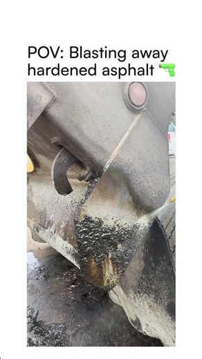 #PavePro asphalt solvent melts hardened asphalt for easier cleanup #asphaltlife #construction