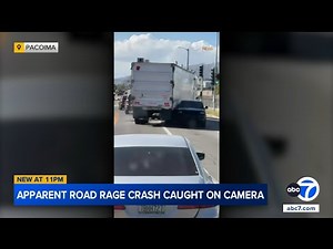 Big rig, SUV violently collide in apparent road rage incident in Pacoima